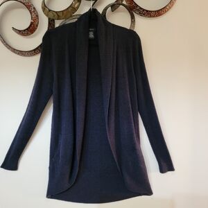 Elegant Navy Open Front Cardigan